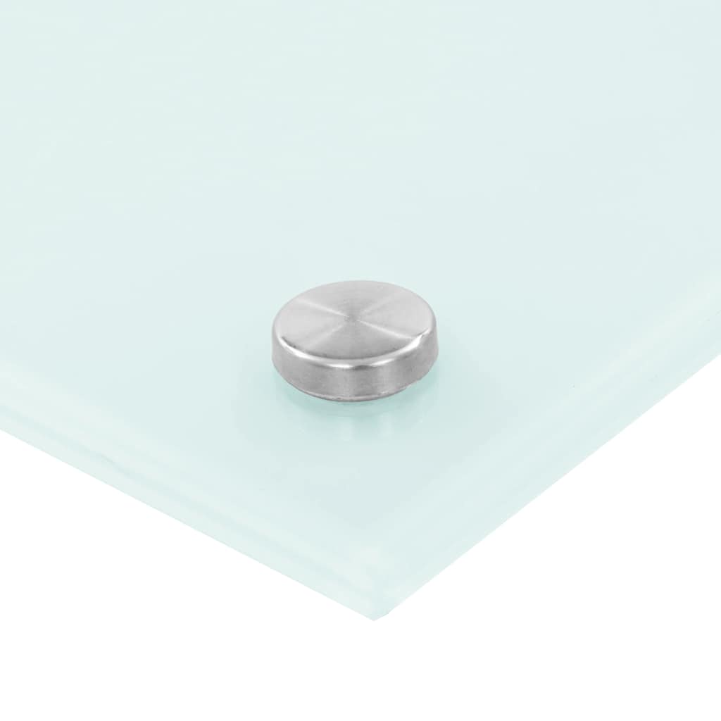 stænkplader 2 stk. 80x50 cm hærdet glas hvid