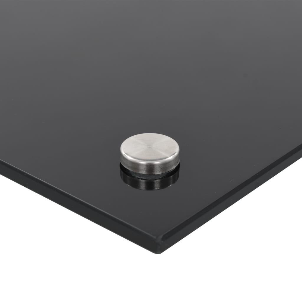 stænkplader 2 stk. 70x50 cm hærdet glas sort