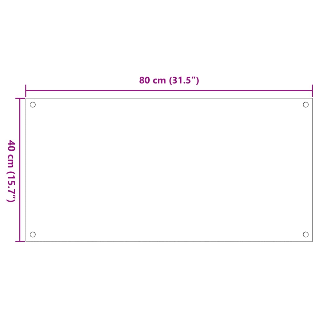 stænkplader 2 stk. 80x40 cm hærdet glas sort