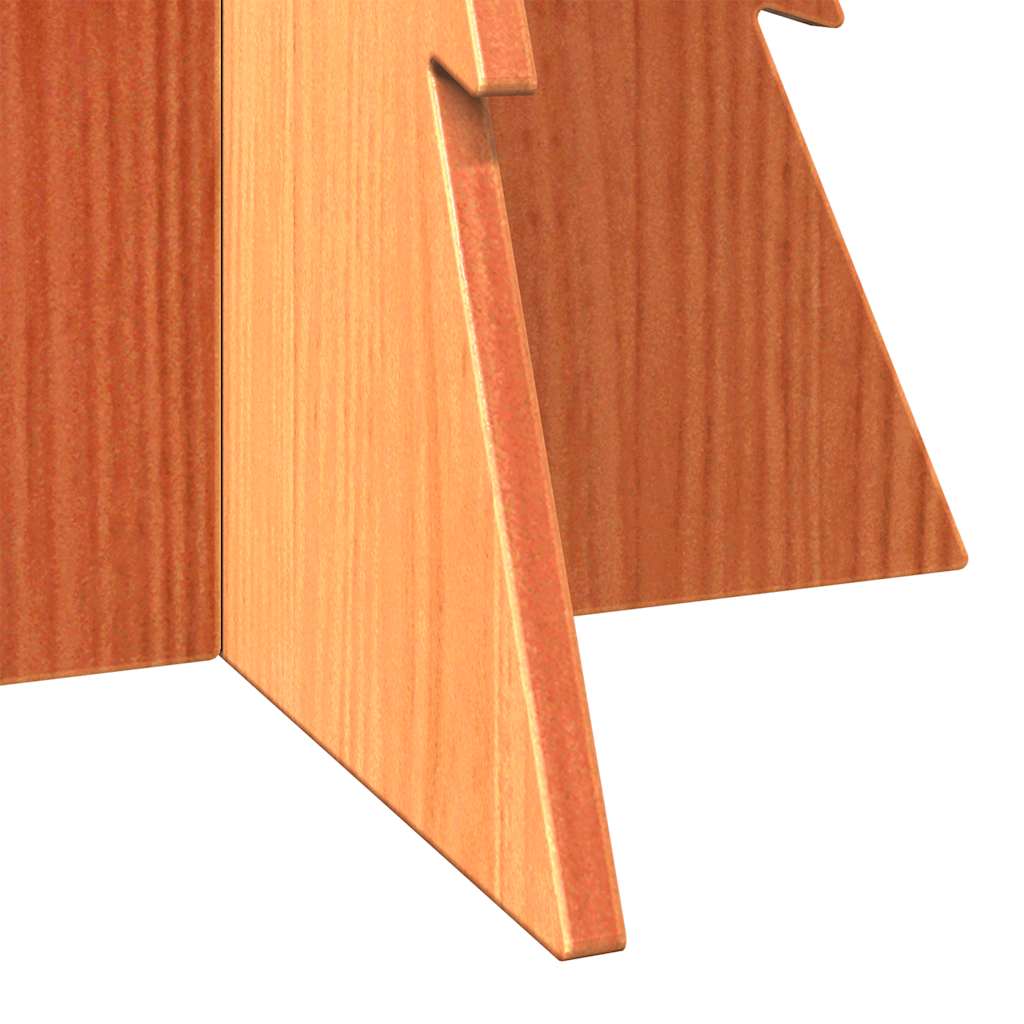 dekorativt juletræ 80 cm massivt fyrretræ gyldenbrun