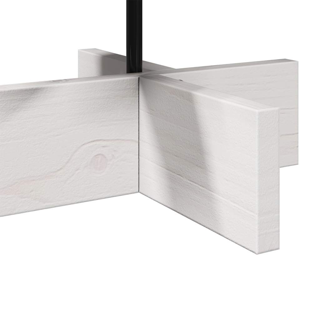 dekorativt juletræ til pynt 60 cm massivt fyrretræ hvid