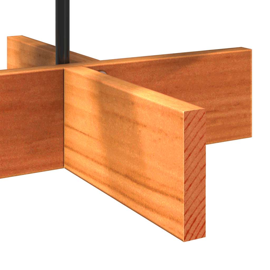 dekorativt juletræ 80 cm massivt fyrretræ gyldenbrun