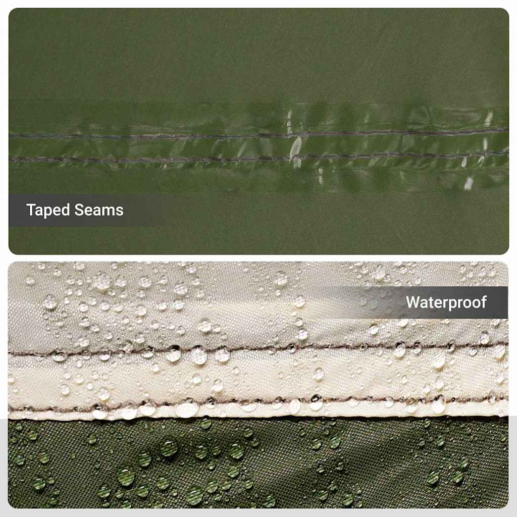 Fisketelt med tag med luftventil Oliven grøn 514 x 465 x 187 cm