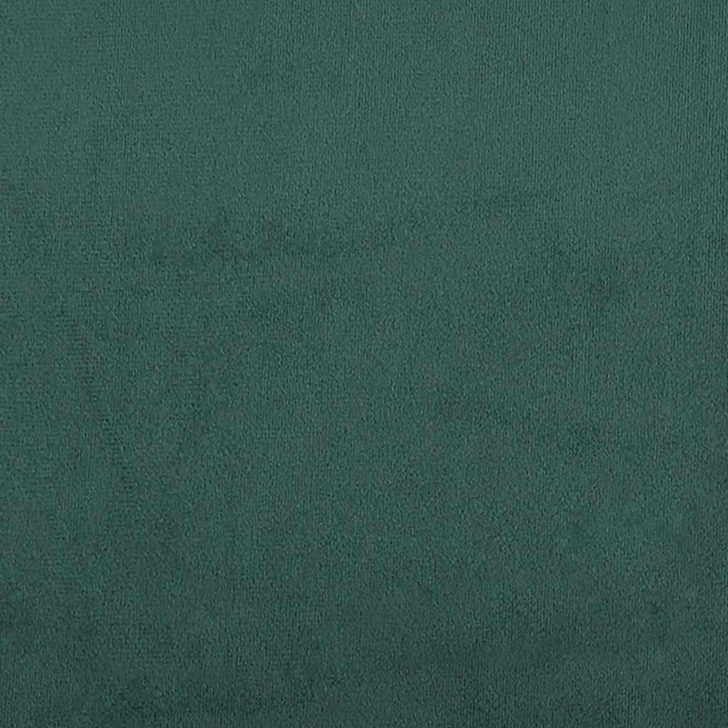kontinentalseng uden madras 180x220 cm fløjl mørkegrøn