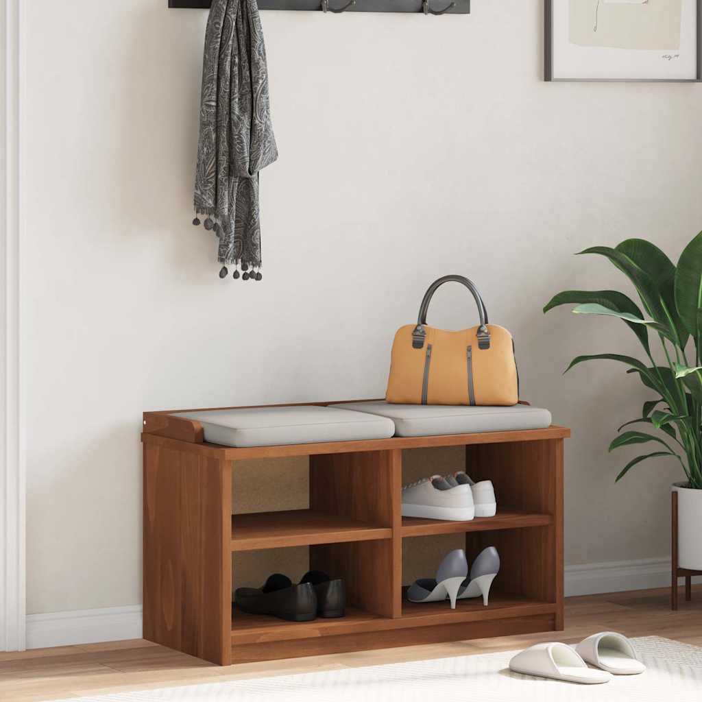 entrébænk SANDNES 87x40x50 cm massivt fyrretræ