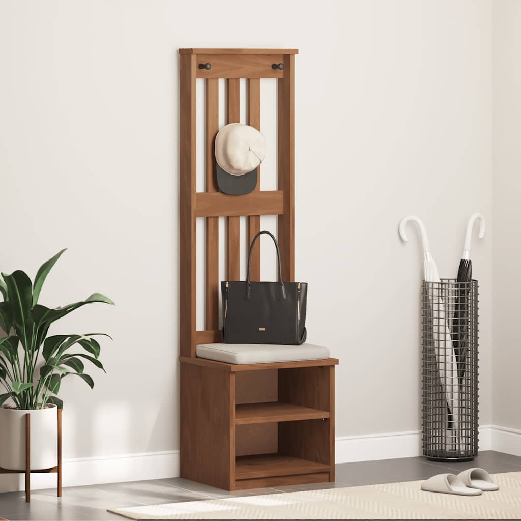 Hall træ SANDENS 45x40x159,5 cm massivt fyrretræ
