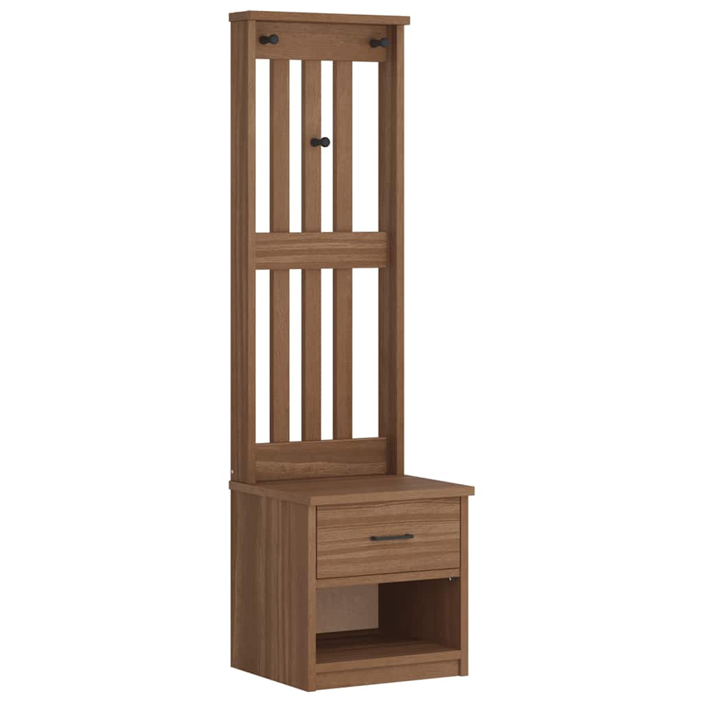Hall træ SANDENS 45x40x159,5 cm massivt fyrretræ
