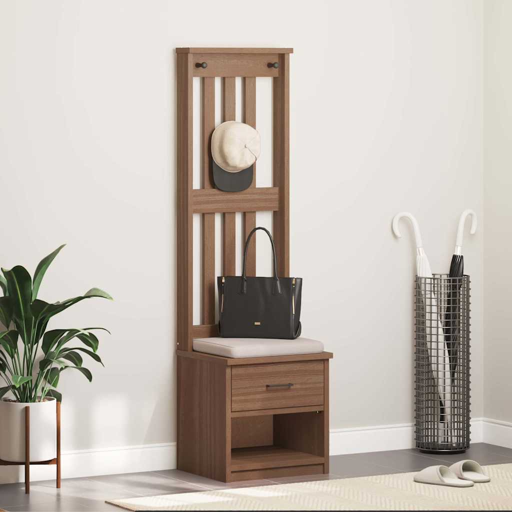 Hall træ SANDENS 45x40x159,5 cm massivt fyrretræ