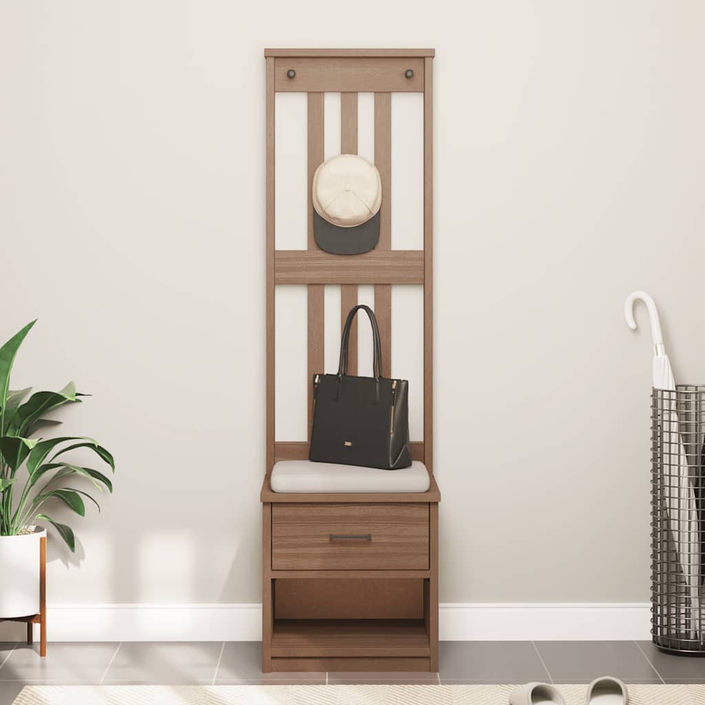 Hall træ SANDENS 45x40x159,5 cm massivt fyrretræ