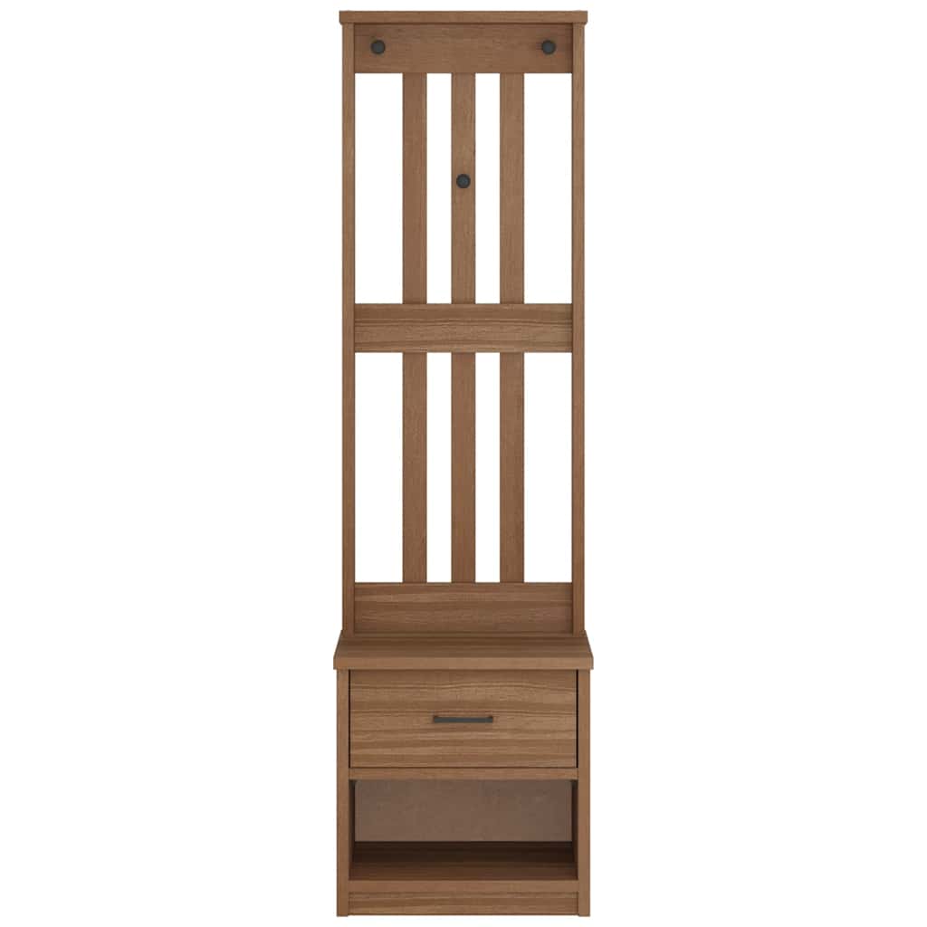 Hall træ SANDENS 45x40x159,5 cm massivt fyrretræ