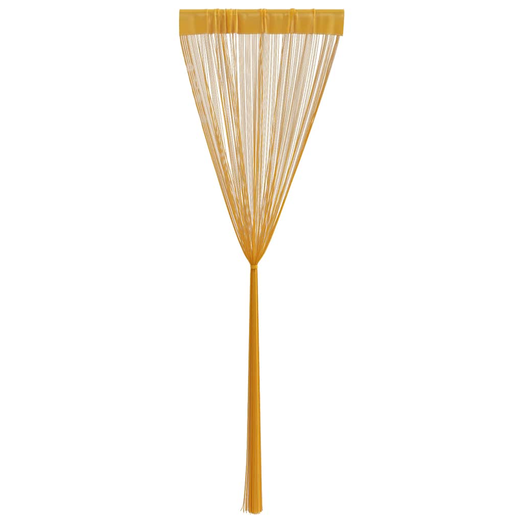 trådgardiner 2 stk. 140x250 cm gylden