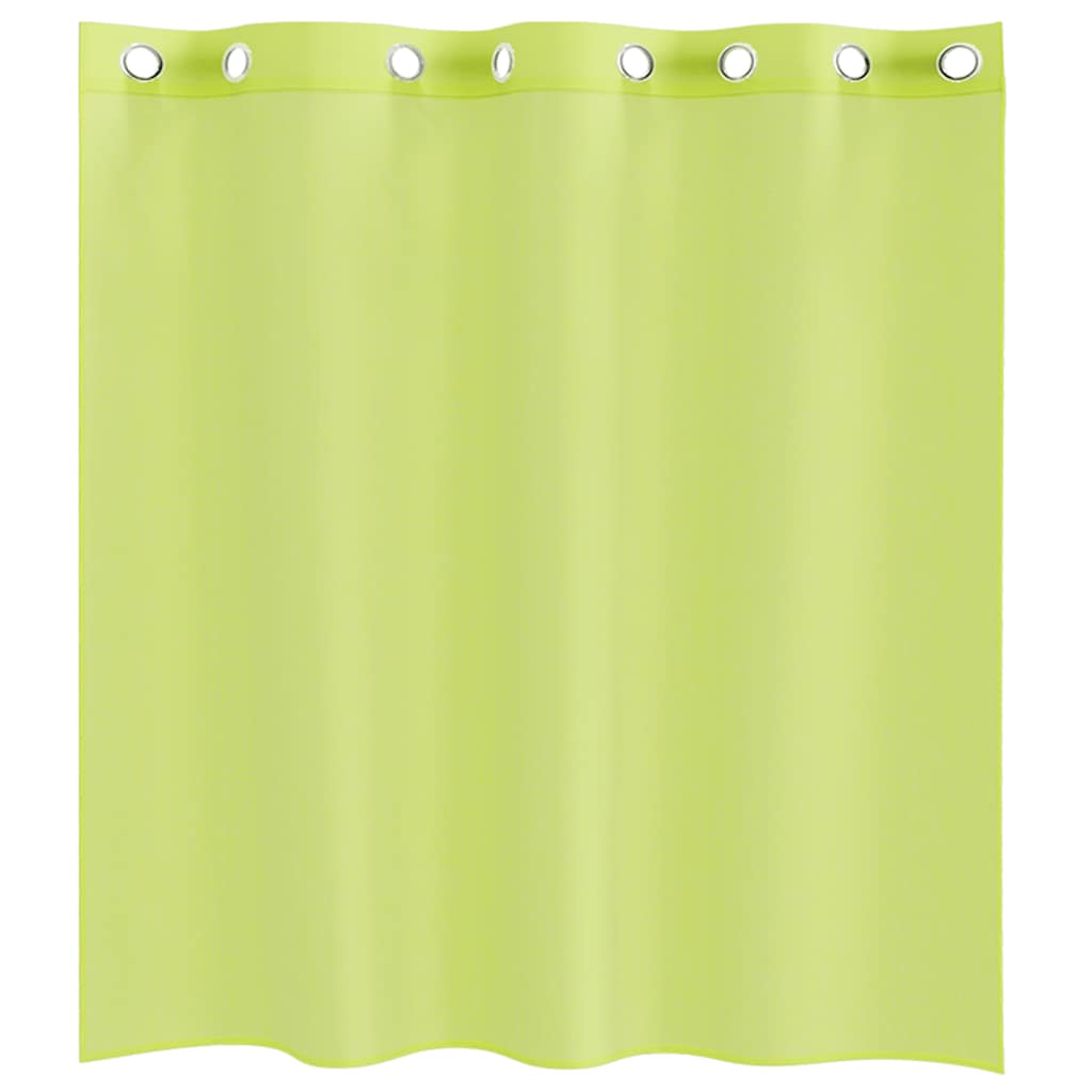 voile-gardiner med øskner 2 stk. 140x140 cm æblegrøn