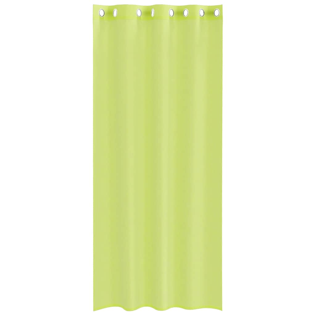 voile-gardiner med øskner 2 stk. 140x245 cm æblegrøn
