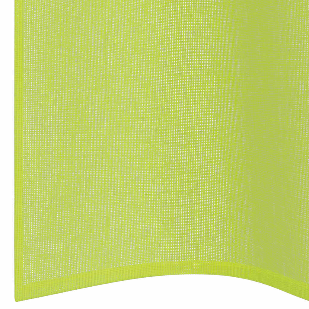 voile-gardiner med øskner 2 stk. 140x260 cm æblegrøn