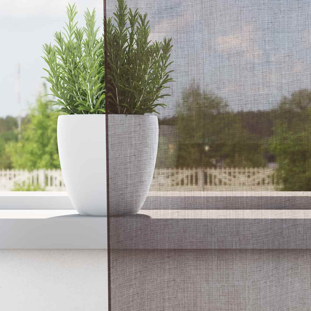 voile-gardiner med øskner 2 stk. 140x140 cm brun