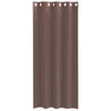 voile-gardiner med øskner 2 stk. 140x225 cm brun