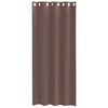 voile-gardiner med øskner 2 stk. 140x245 cm brun
