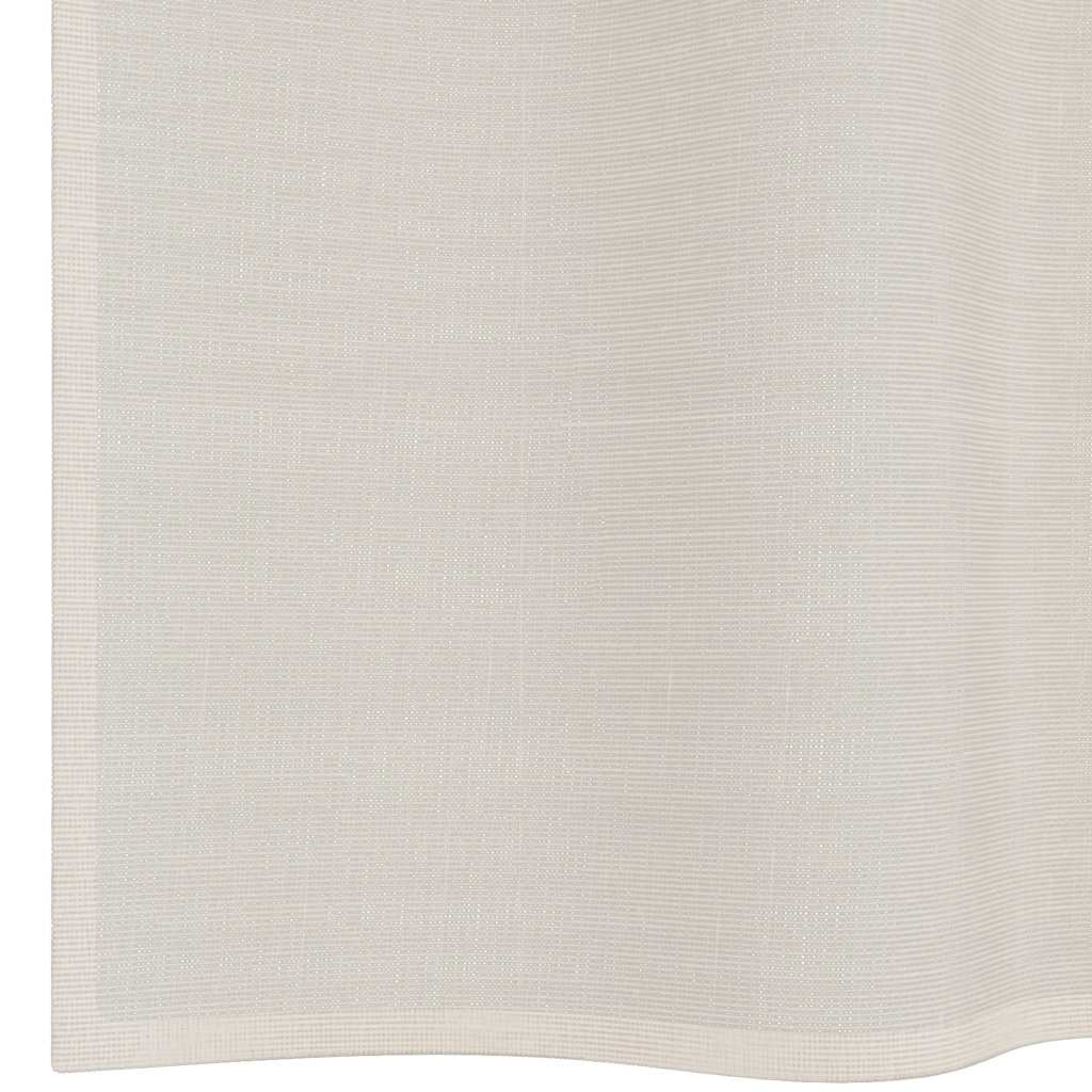 voile-gardiner med øskner 2 stk. 140x140 cm cremefarvet