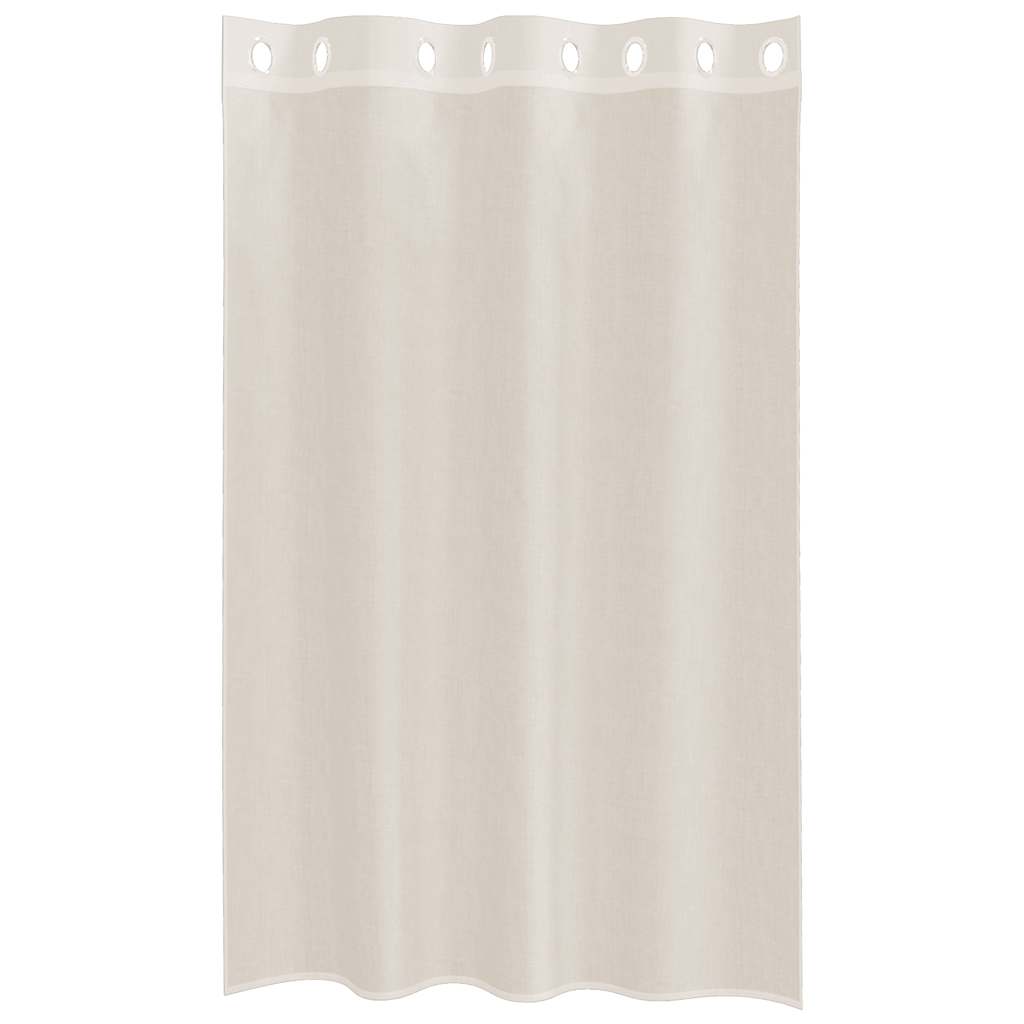 voile-gardiner med øskner 2 stk. 140x175 cm cremefarvet