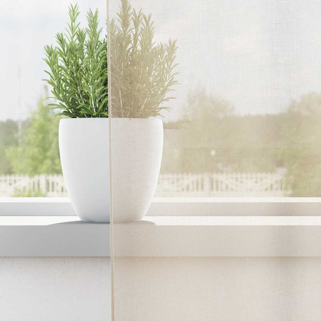 voile-gardiner med øskner 2 stk. 140x245 cm cremefarvet