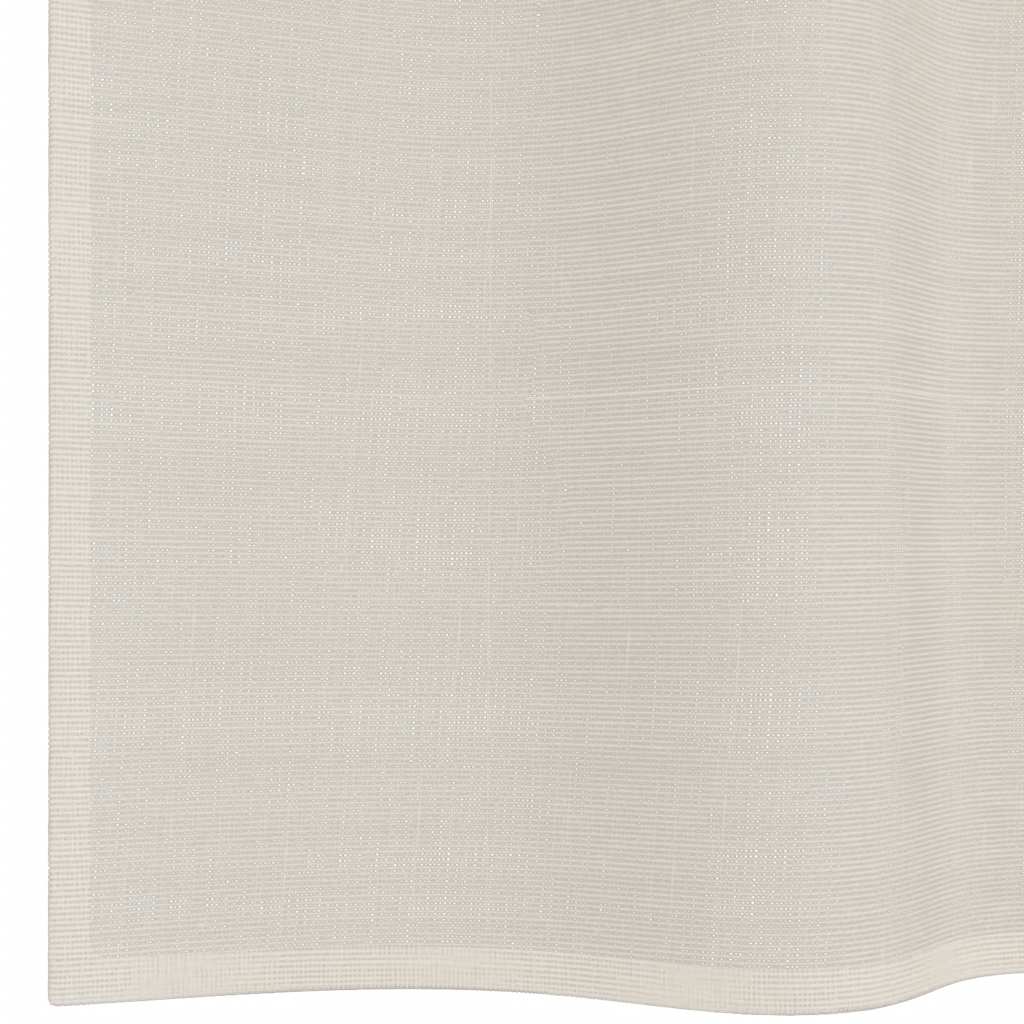 voile-gardiner med øskner 2 stk. 140x245 cm cremefarvet