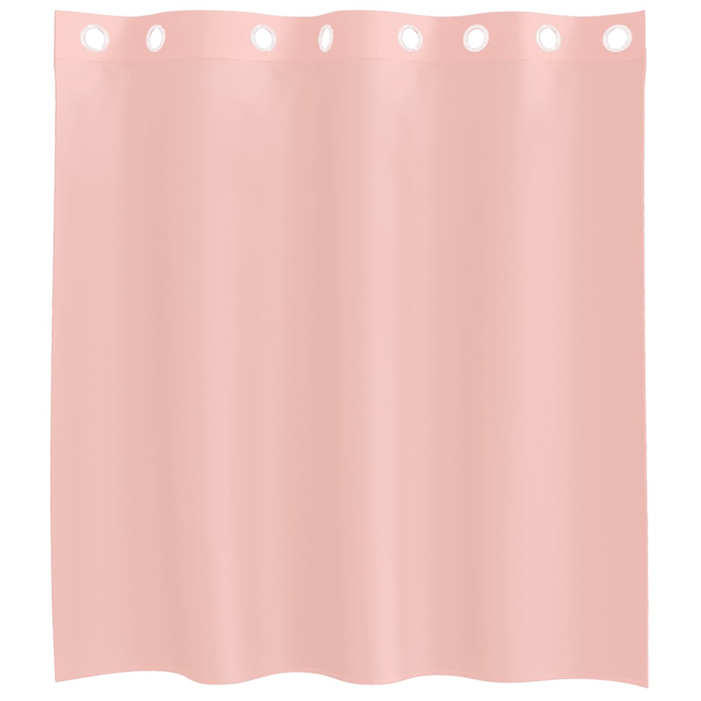 voile-gardiner med øskner 2 stk. 140x140 cm lyserød