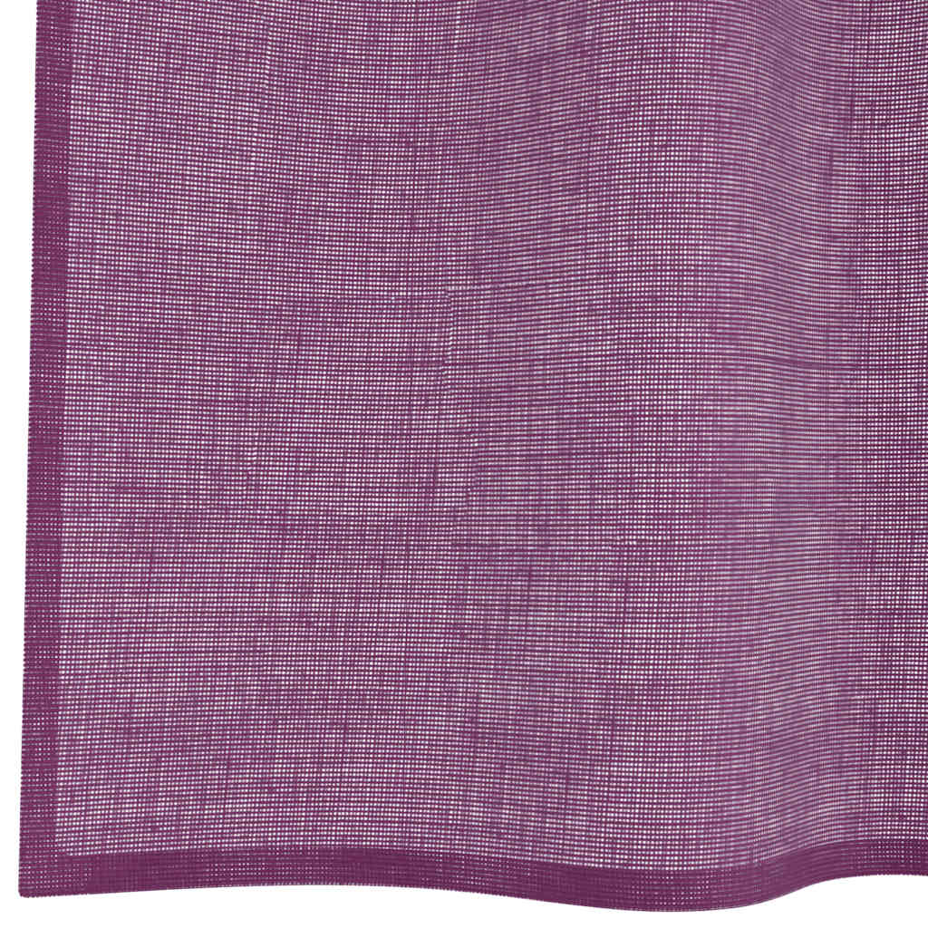 voile-gardiner med øskner 2 stk. 140x260 cm lilla