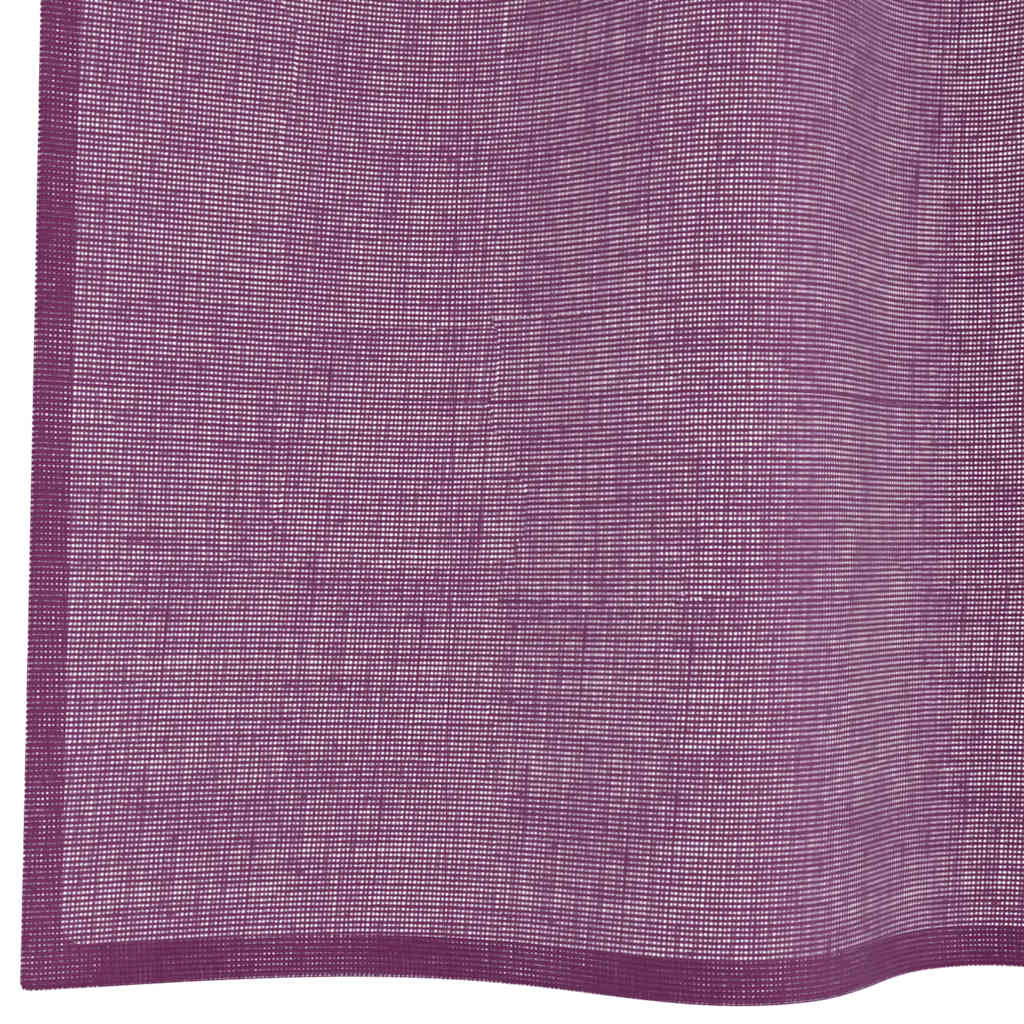 voile-gardiner med øskner 2 stk. 140x300 cm lilla