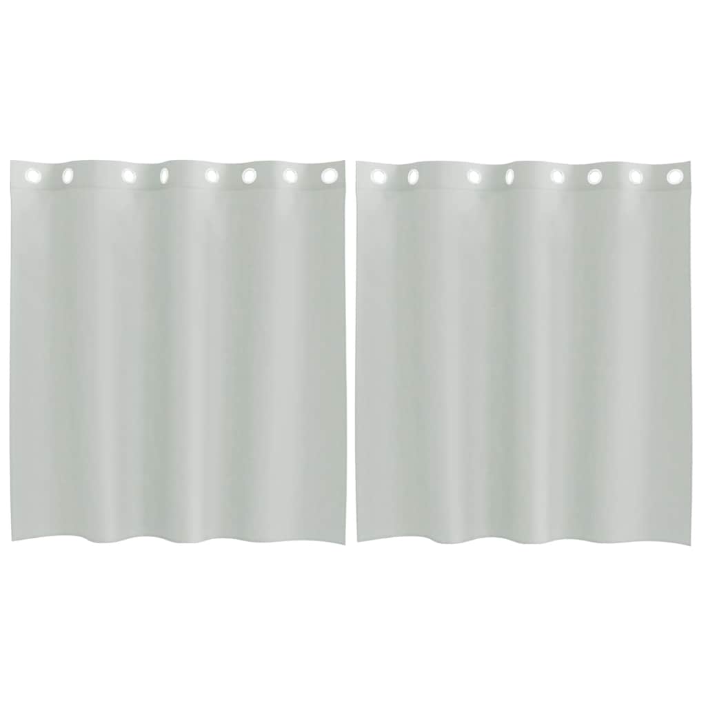 voile-gardiner med øskner 2 stk. 140x140 cm lysegrå