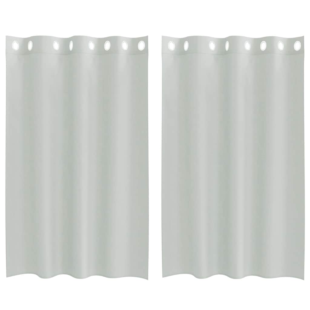 voile-gardiner med øskner 2 stk. 140x175 cm lysegrå
