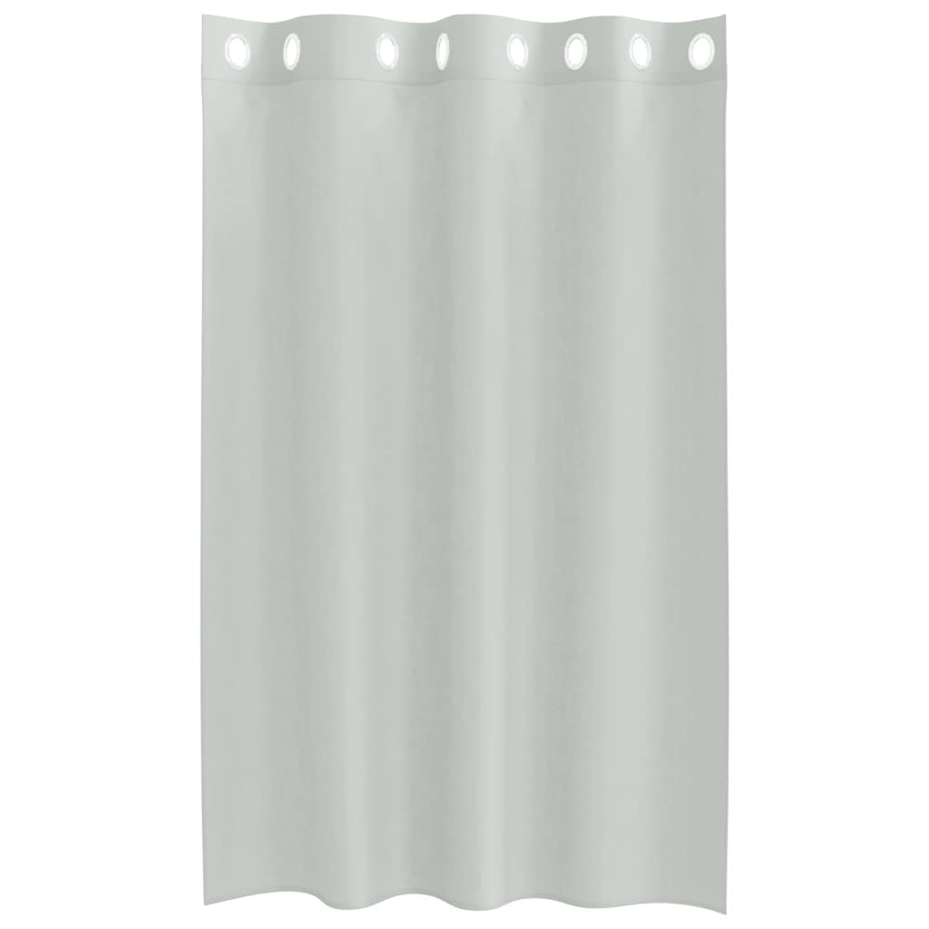 voile-gardiner med øskner 2 stk. 140x175 cm lysegrå