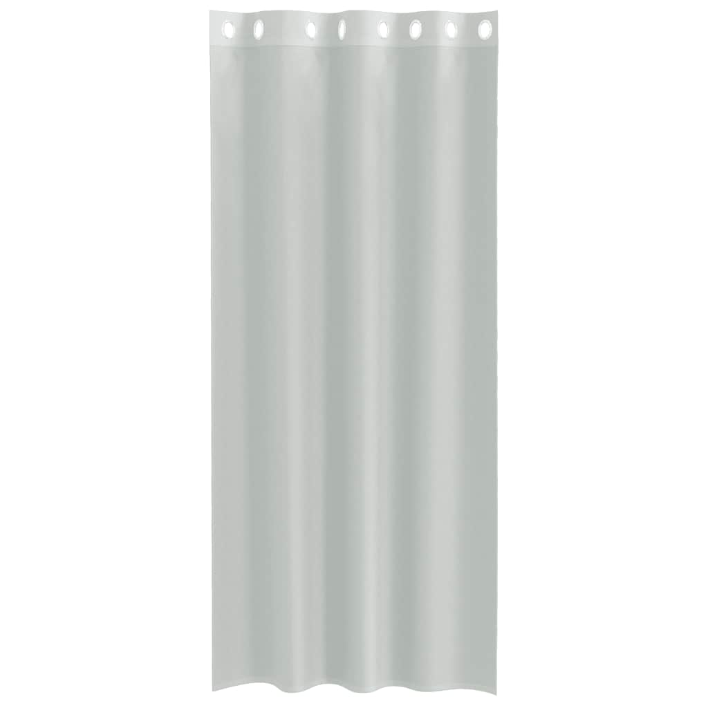 voile-gardiner med øskner 2 stk. 140x225 cm lysegrå