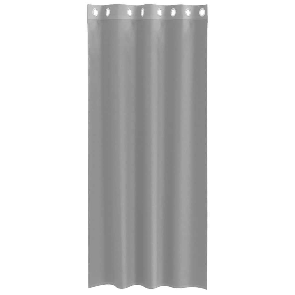 voile-gardiner med øskner 2 stk. 140x245 cm lysegrå