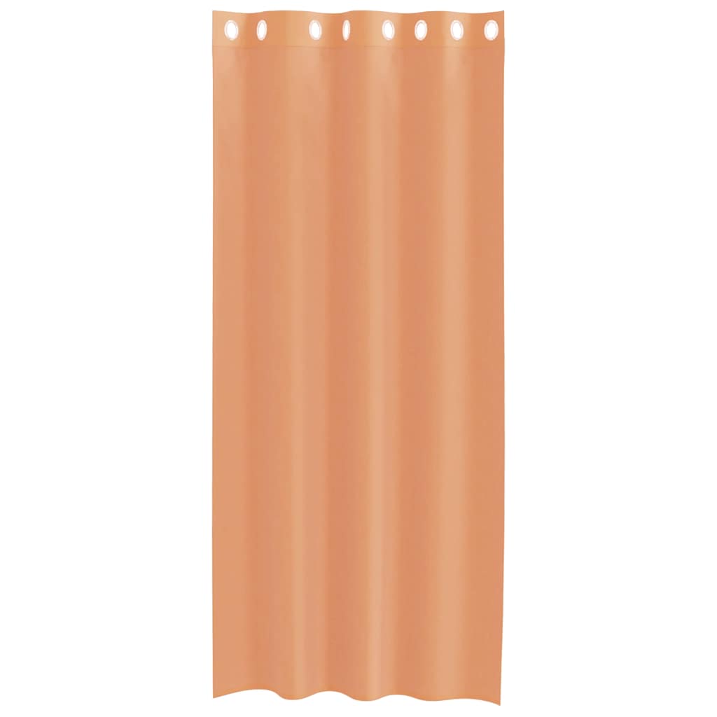 voile-gardiner med øskner 2 stk. terrakotta