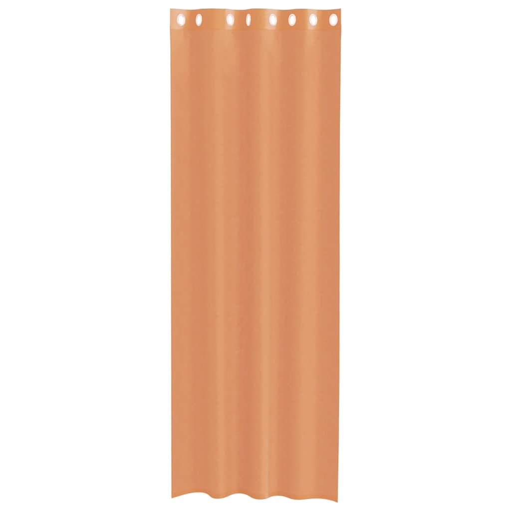 voile-gardiner med øskner 2 stk. terrakotta