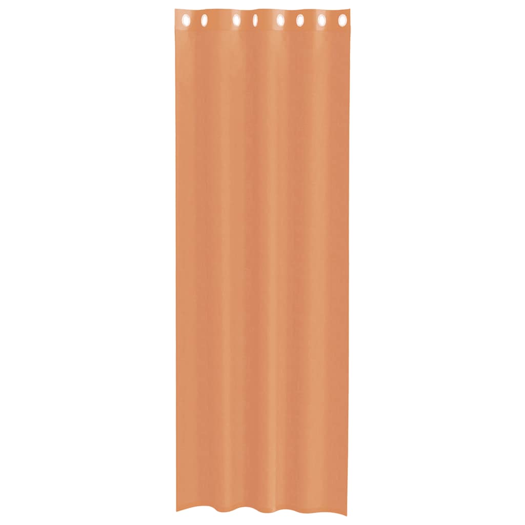 voile-gardiner med øskner 2 stk. terrakotta