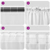 voile-gardiner med stanglommer 2 stk. brun
