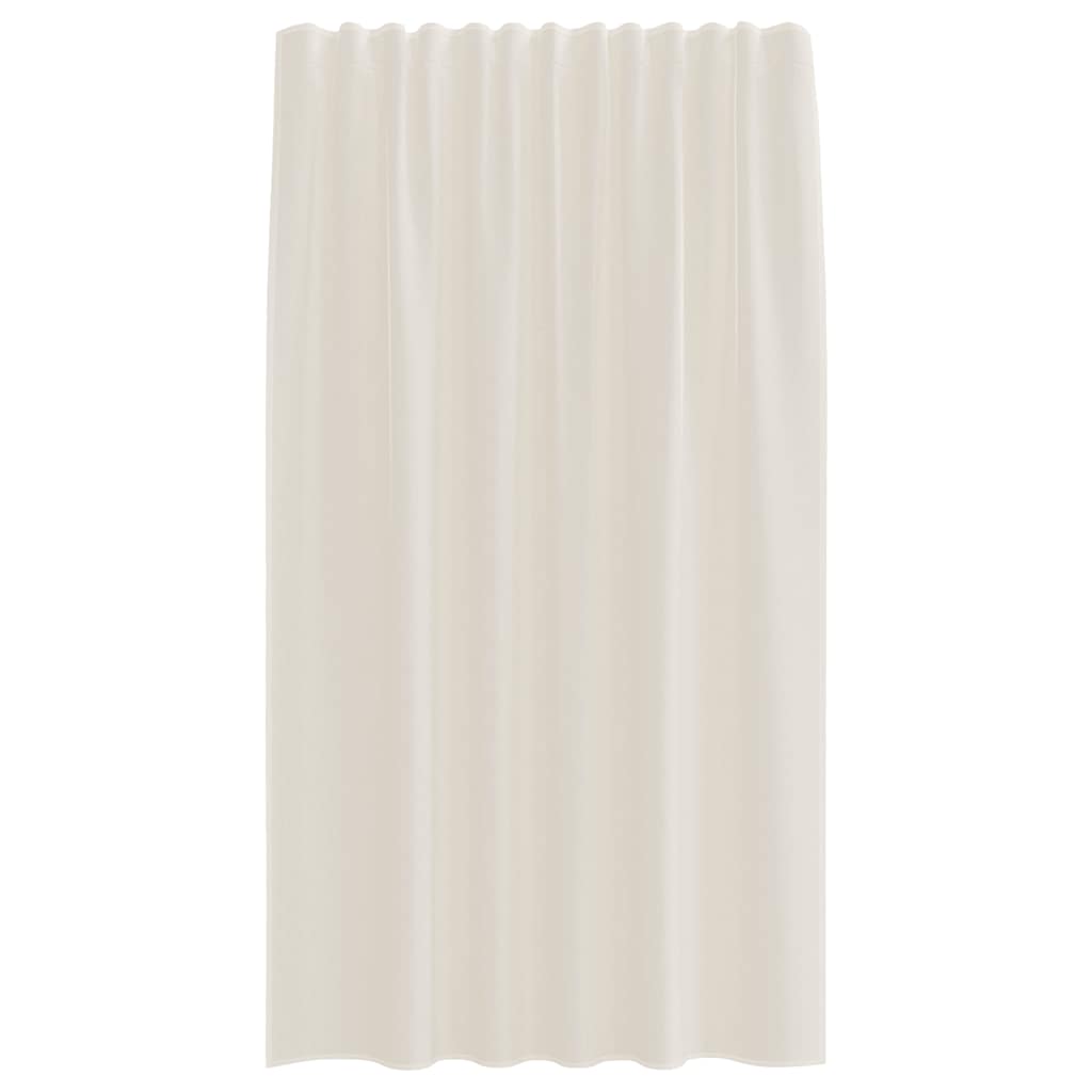 voile-gardiner med stanglommer 2 stk. cremefarvet