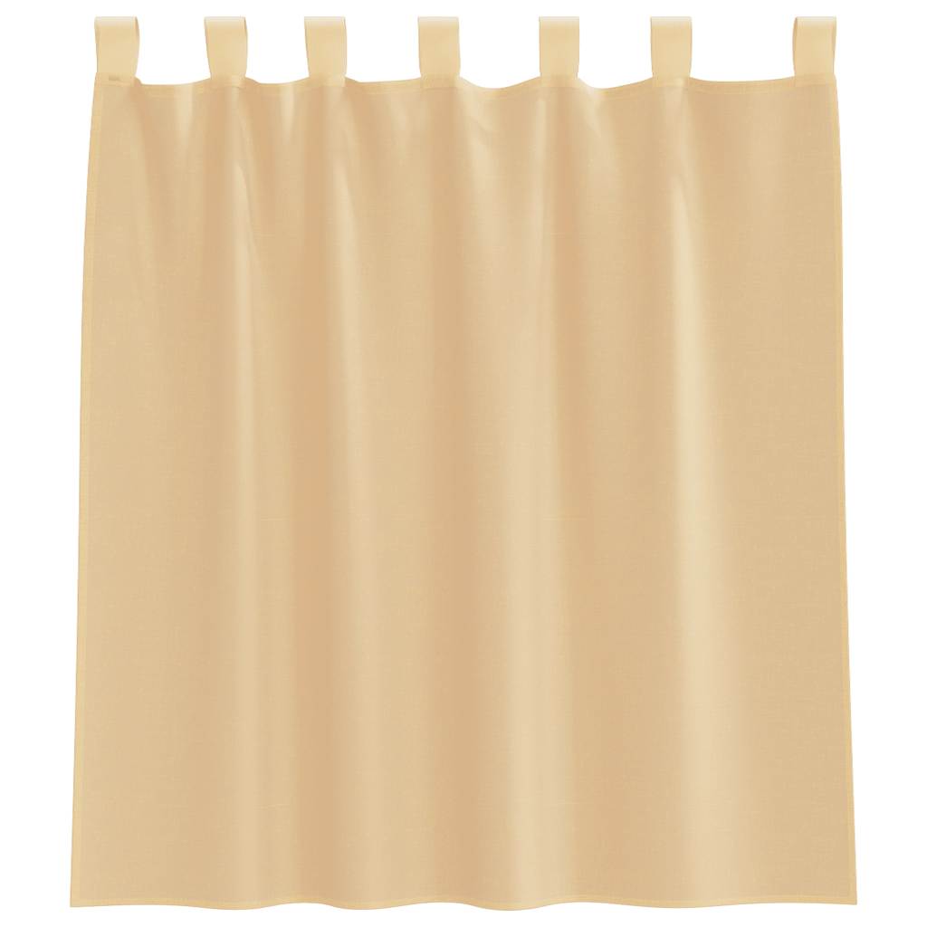voile-gardiner med stanglommer 2 stk sandfarvet