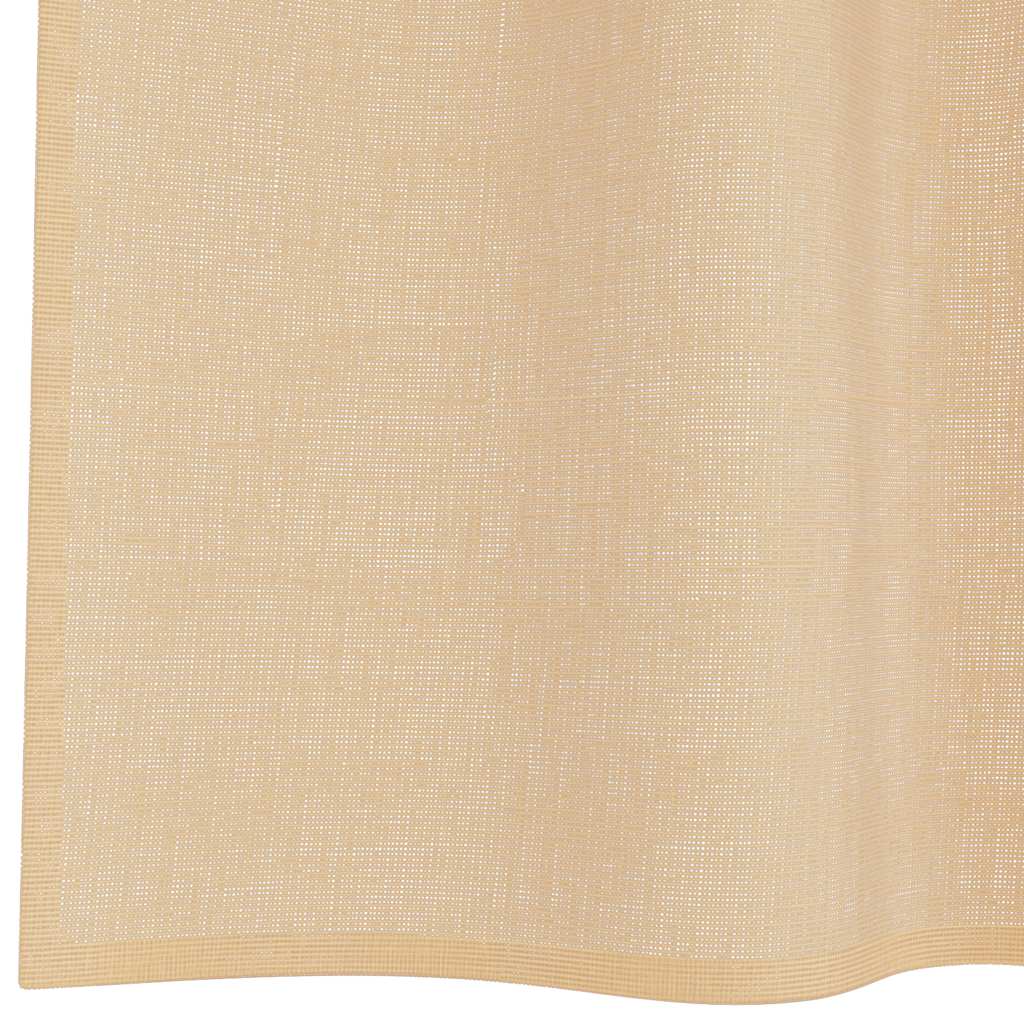 voile-gardiner med stanglommer 2 stk sandfarvet