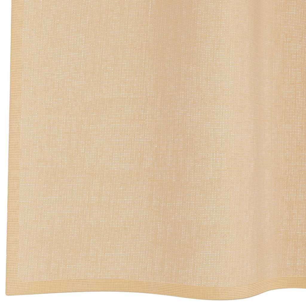 voile-gardiner med stanglommer 2 stk sandfarvet