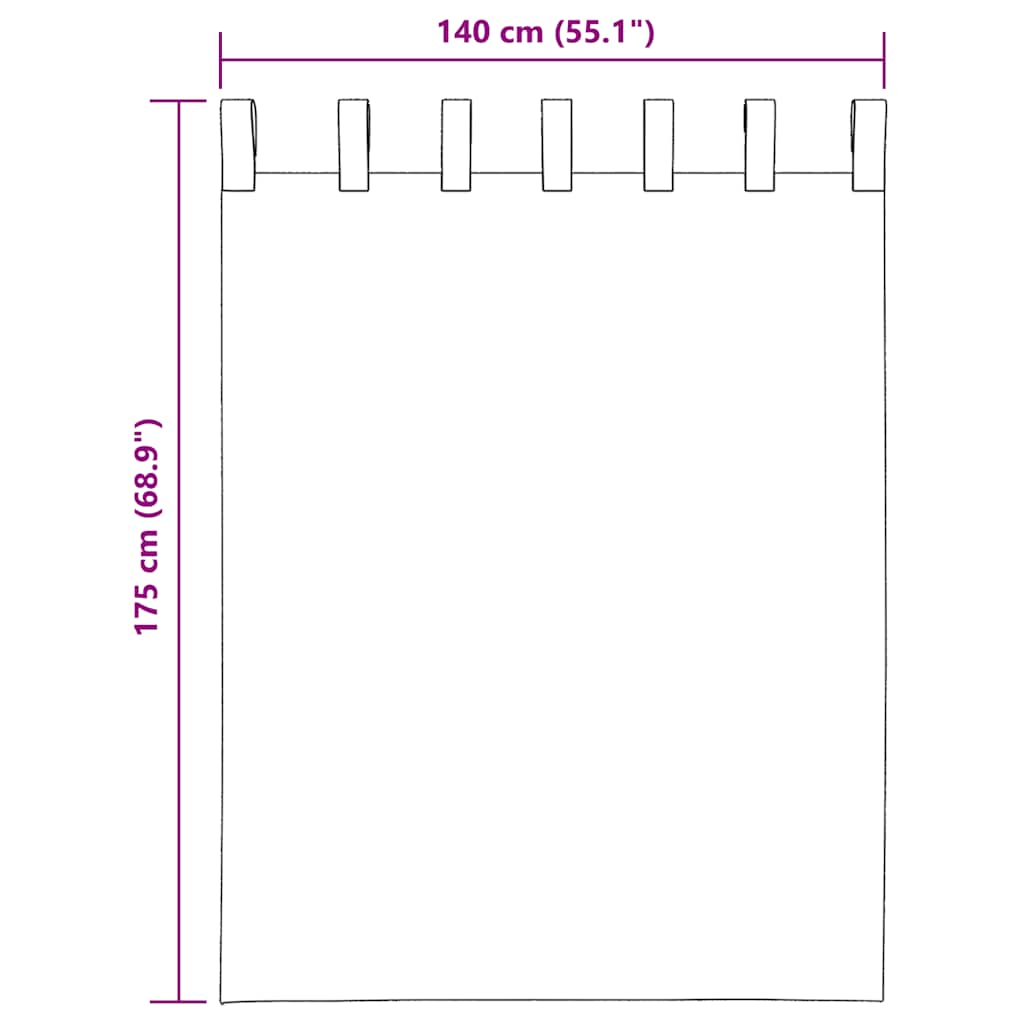 voile-gardiner med stanglommer 2 stk sandfarvet