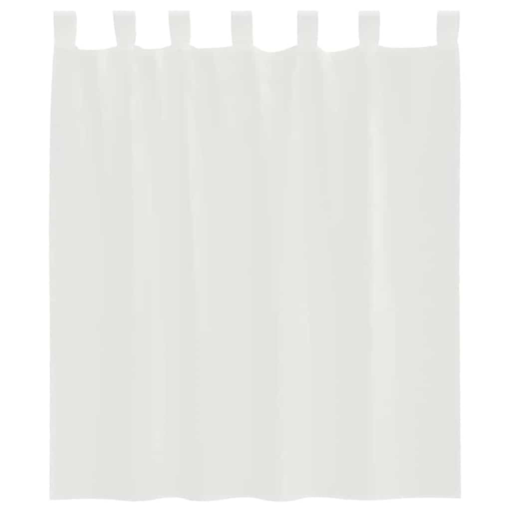 voile-gardiner med stanglommer 2 stk hvid