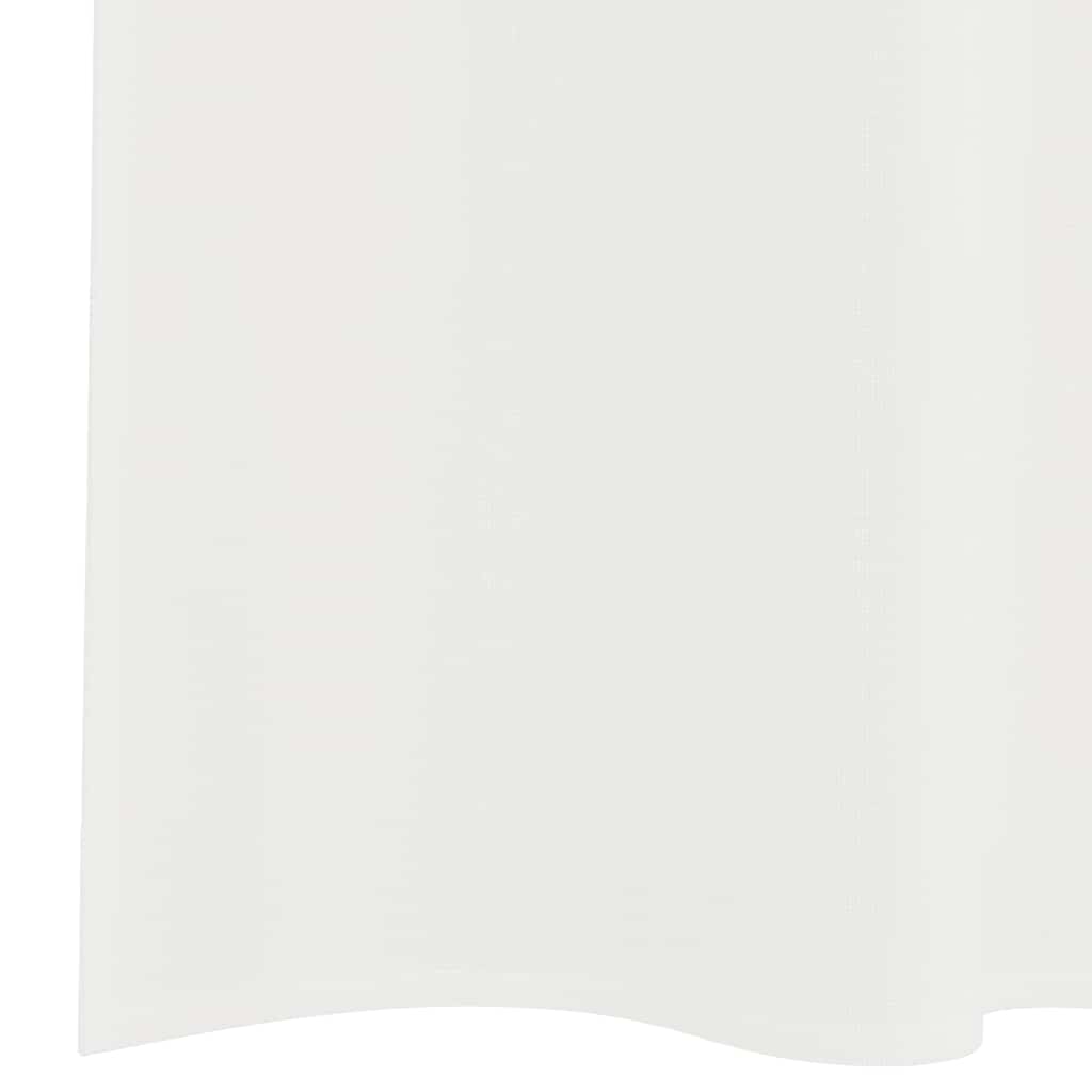 voile-gardiner med stanglommer 2 stk hvid