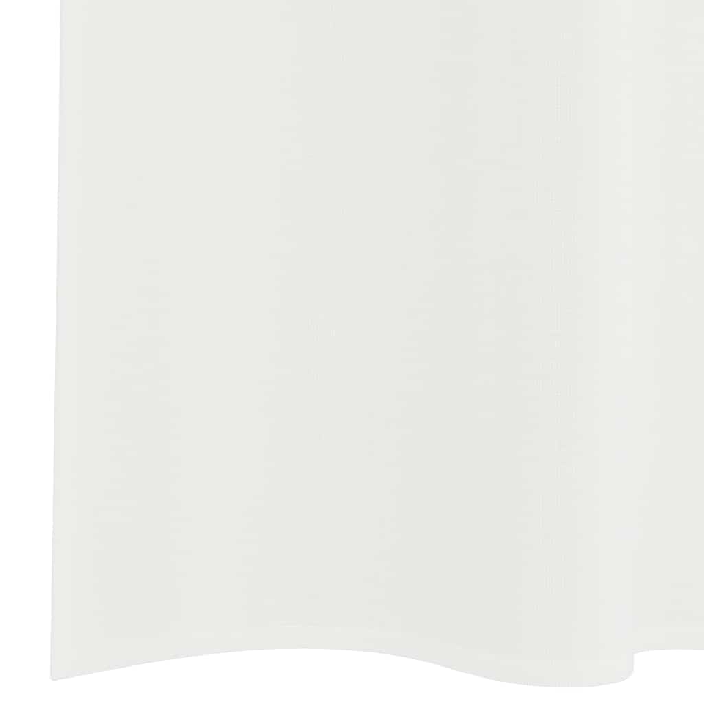 voile-gardiner med stanglommer 2 stk hvid