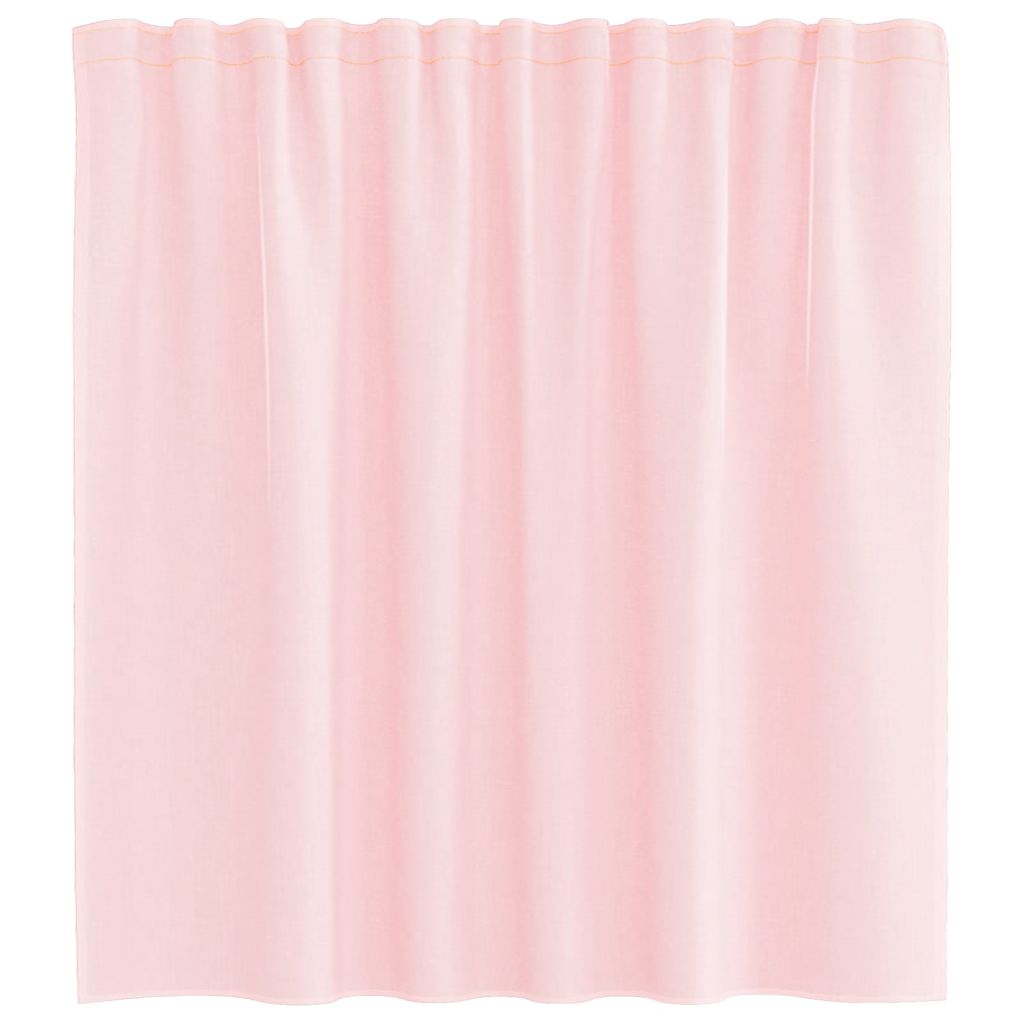 voile-gardiner med løkker 2 stk. 140x140 cm lyserød