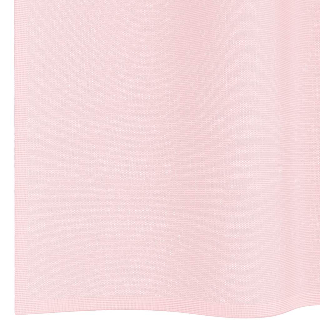voile-gardiner med løkker 2 stk. 140x245 cm lyserød