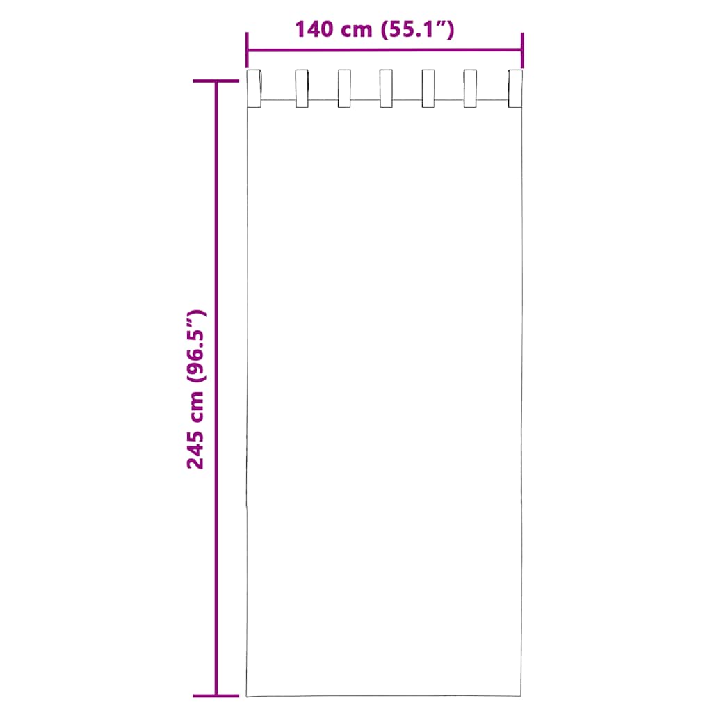 voile-gardiner med løkker 2 stk. 140x245 cm lyserød