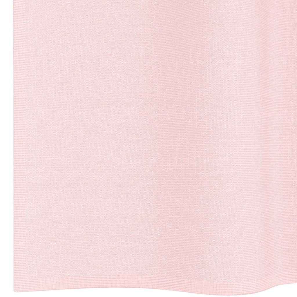 voile-gardiner med løkker 2 stk. 140x260 cm lyserød