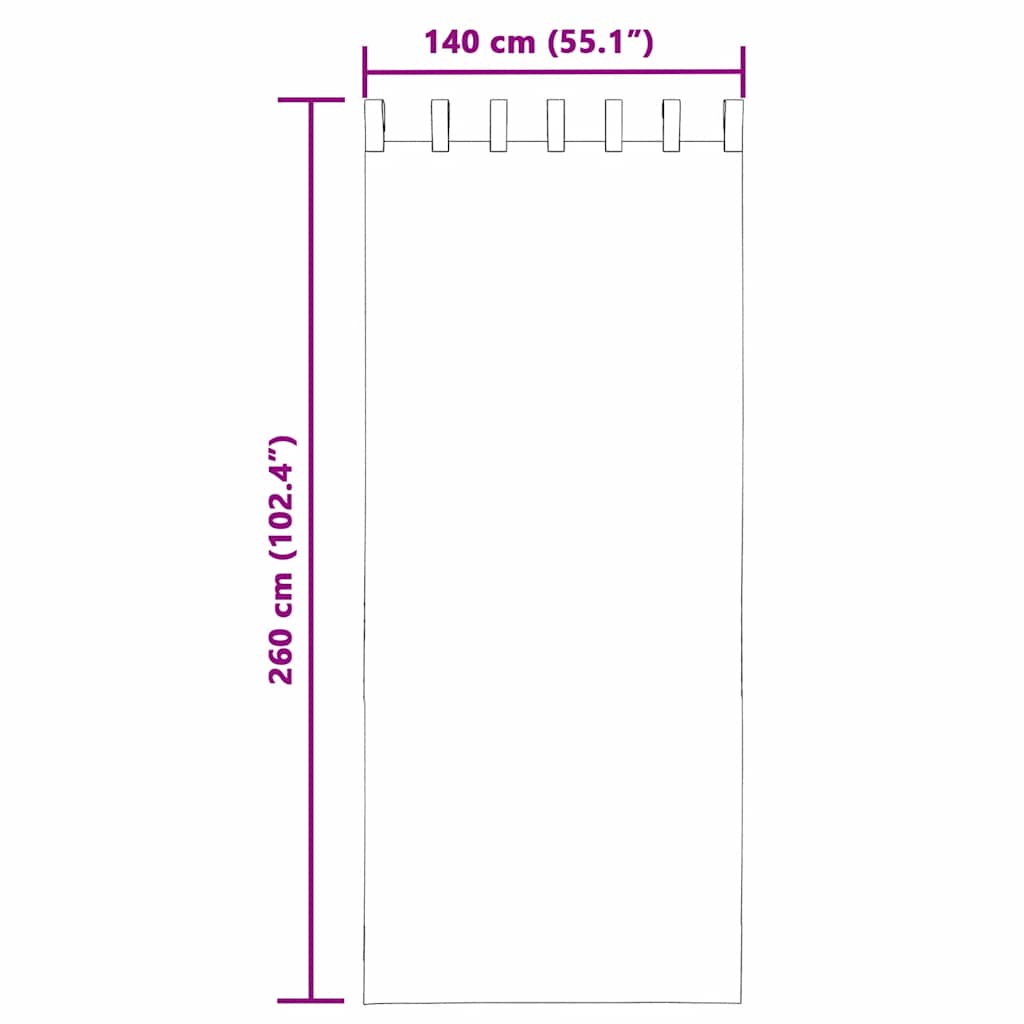 voile-gardiner med løkker 2 stk. 140x260 cm lyserød